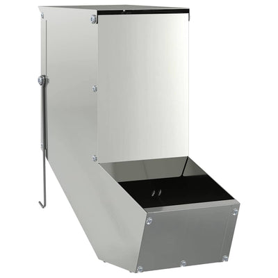 Vidaxl Kaninchenfutter Silber 12,5 x 26 x 28,5 cm verzinkter Stahl