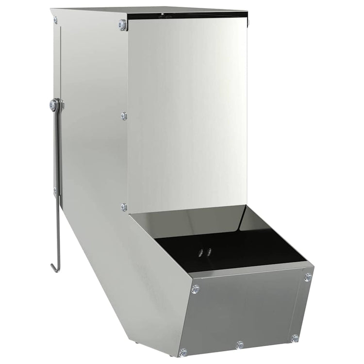 Vidaxl Kaninchenfutter Silber 12,5 x 26 x 28,5 cm verzinkter Stahl