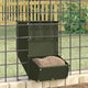 Vidaxl Kaninchenfutter olivgrün 17,5 x 26 x 28,5 cm kaltgewalzter Stahl