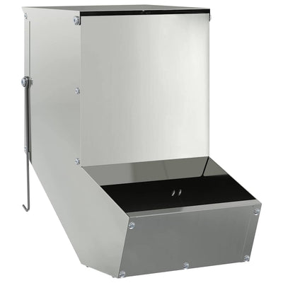 Vidaxl Kaninchenfutter Silber 17,5 x 26 x 28,5 cm verzinkter Stahl