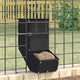 Vidaxl Kaninchenfutter schwarz 12,5 x 26 x 28,5 cm kaltgewalzter Stahl