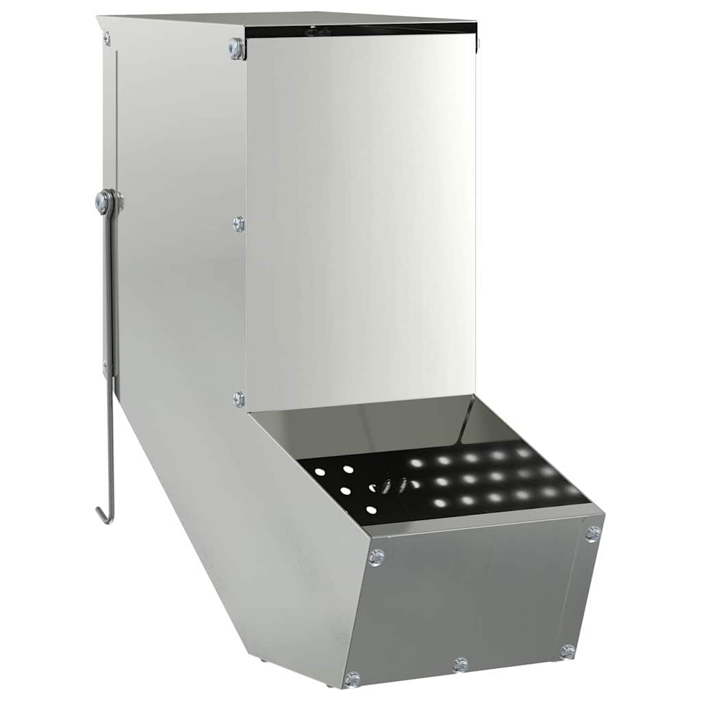 Vidaxl Kaninchenfutter Silber 12,5 x 26 x 28,5 cm verzinkter Stahl