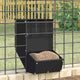 Vidaxl Kaninchenfutter schwarz 17,5 x 26 x 28,5 cm kaltgewalzter Stahl