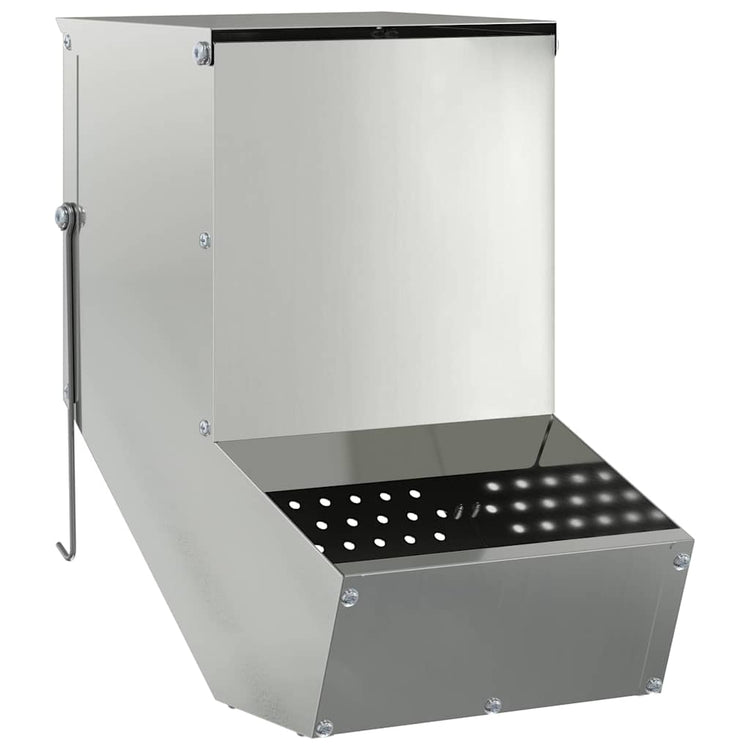 Vidaxl Kaninchenfutter Silber 17,5 x 26 x 28,5 cm verzinkter Stahl