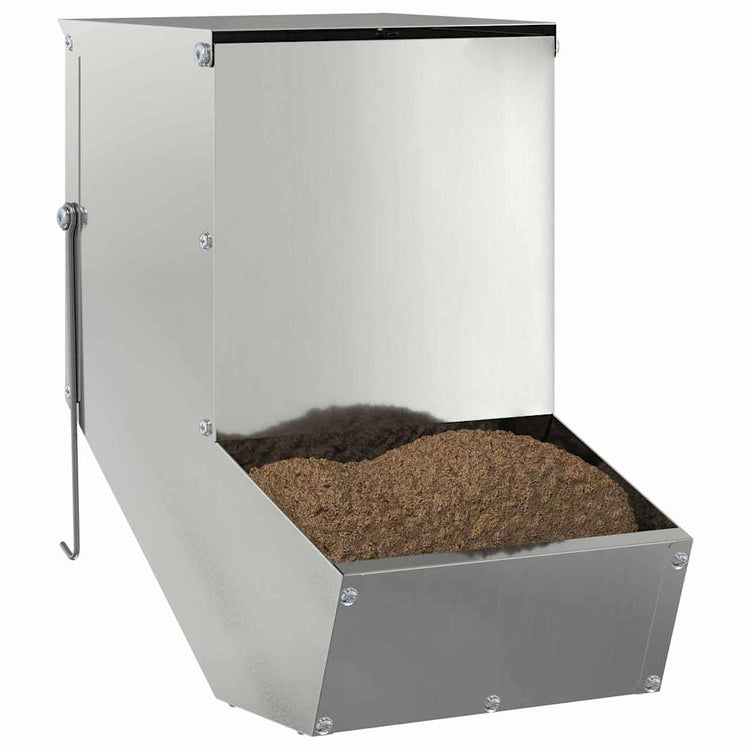Vidaxl Kaninchenfutter Silber 17,5 x 26 x 28,5 cm verzinkter Stahl