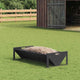 Vidaxxl Futtertrog für Nutztiere, schwarz, 108 x 50 x 28 cm, kaltgewalzter Stahl