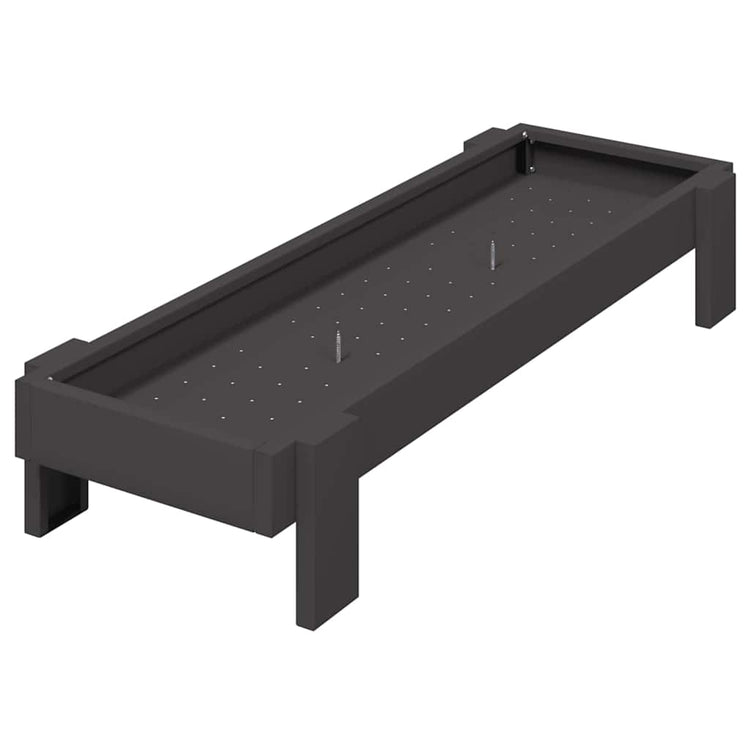 Vidaxl Hühnerfutterstation schwarz 80 x 28 x 13,5 cm kaltgewalzter Stahl