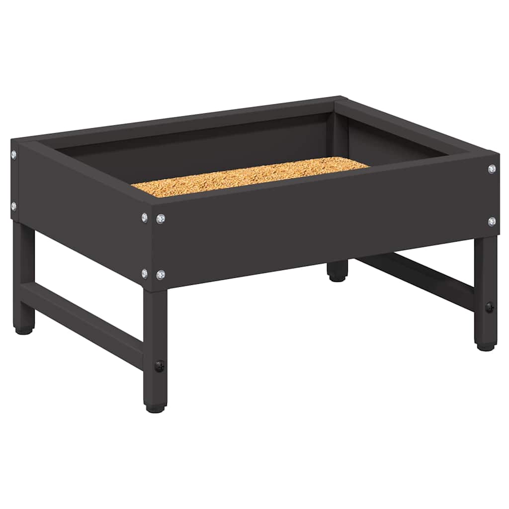 Vidaxl Vogelfresser schwarz 80 x 28 x 13,5 cm kaltgewalzter Stahl