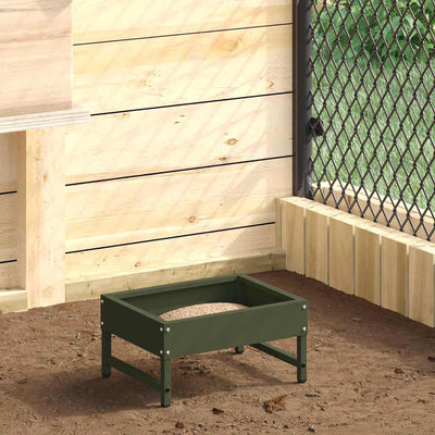 VidaXL Vogelfresser olivgrün 80 x 28 x 13,5 cm kaltgewalzter Stahl