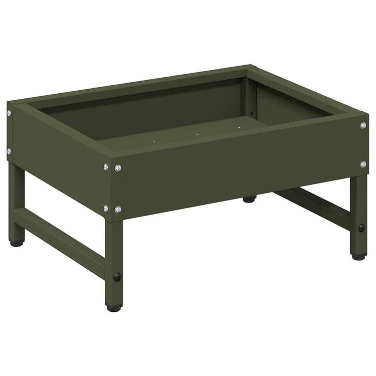 VidaXL Vogelfresser olivgrün 80 x 28 x 13,5 cm kaltgewalzter Stahl