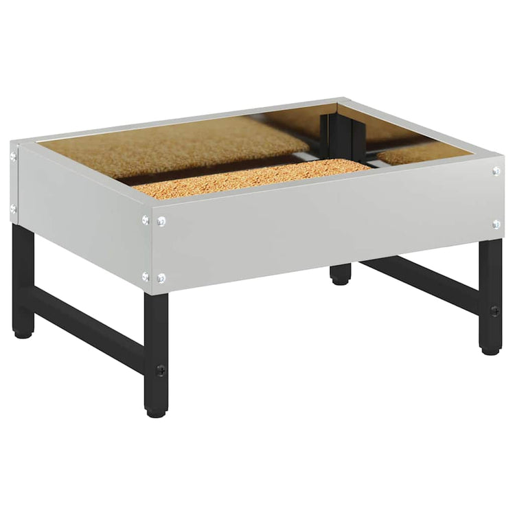 Vidaxl Vogelfresser Silber 80 x 28 x 13,5 cm verzinkter Stahl
