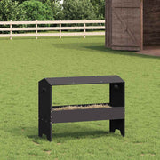 Vidaxxl Futtertrog für Nutztiere, schwarz, 79 x 35 x 62 cm, kaltgewalzter Stahl - afbeelding 1