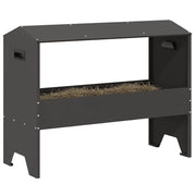 Vidaxxl Futtertrog für Nutztiere, schwarz, 79 x 35 x 62 cm, kaltgewalzter Stahl - afbeelding 3