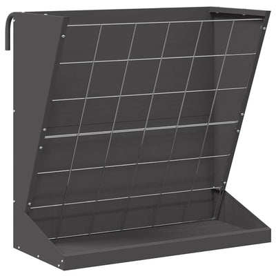 Vidaxl Heufutterstation schwarz 71 x 33 x 70 cm kaltgewalzter Stahl