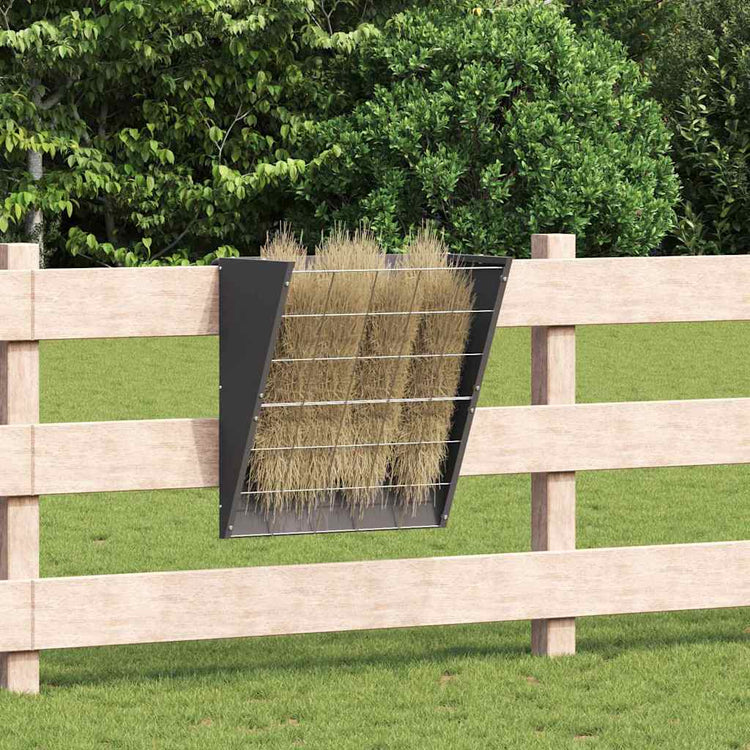Vidaxl hängender Heufutterautomat schwarz 61 x 33 x 66 cm kaltgewalzter Stahl