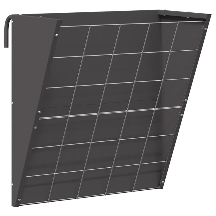 Vidaxl hängender Heufutterautomat schwarz 61 x 33 x 66 cm kaltgewalzter Stahl