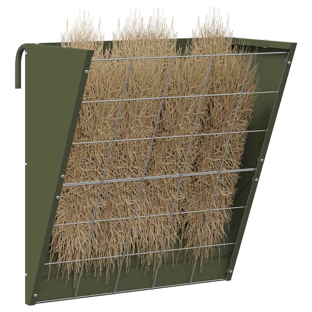 Vidaxx hängender Heufutterautomat olivgrün 61 x 33 x 66 cm