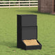Vidaxx Schweinefutter schwarz 55 x 38 x 76 cm kaltgewalzter Stahl