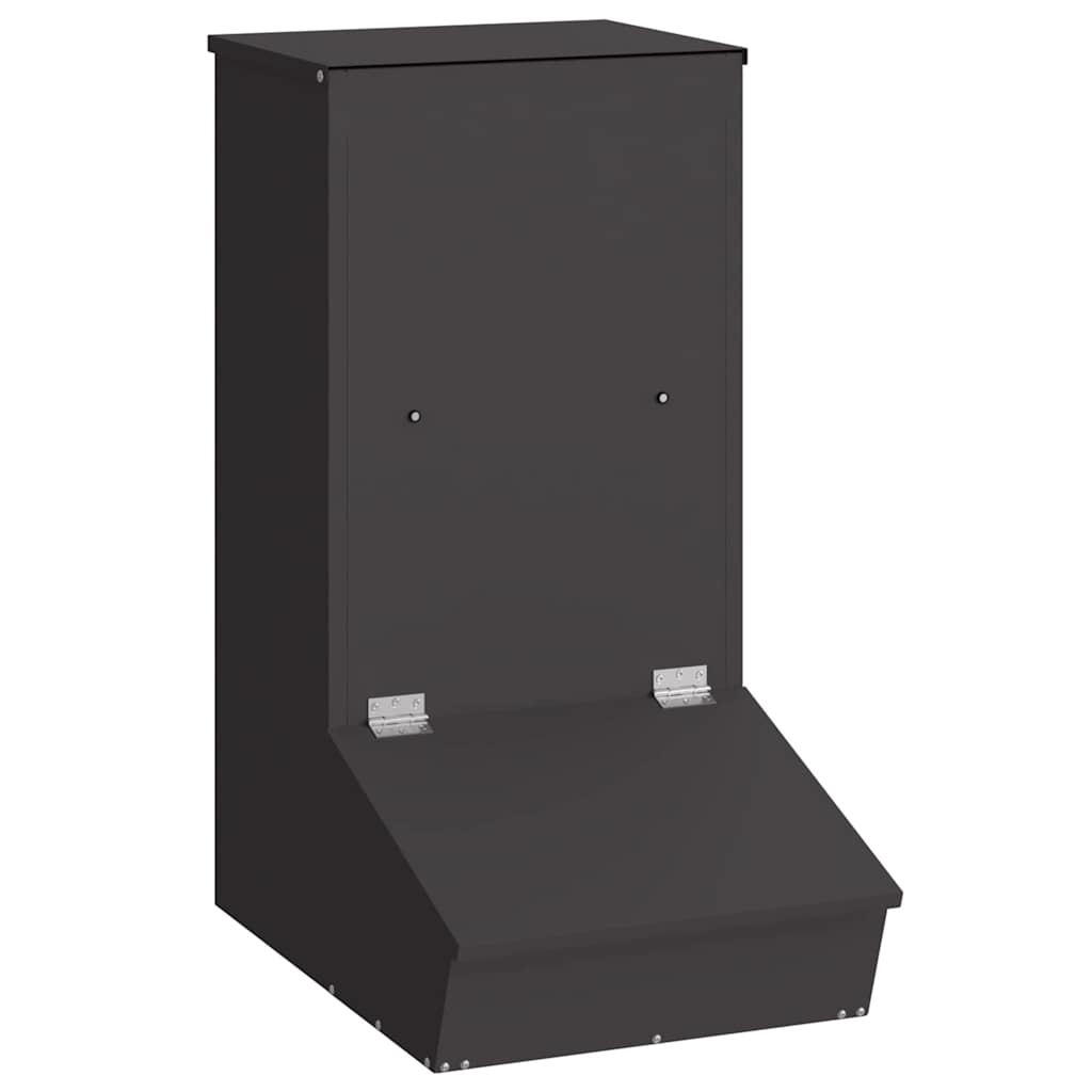 Vidaxx Schweinefutter schwarz 55 x 38 x 76 cm kaltgewalzter Stahl