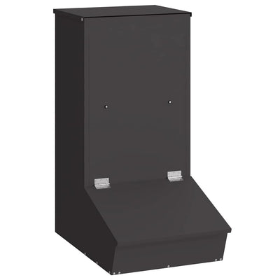 Vidaxx Schweinefutter schwarz 55 x 38 x 76 cm kaltgewalzter Stahl