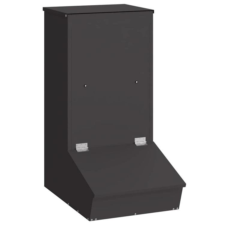 Vidaxx Schweinefutter schwarz 55 x 38 x 76 cm kaltgewalzter Stahl