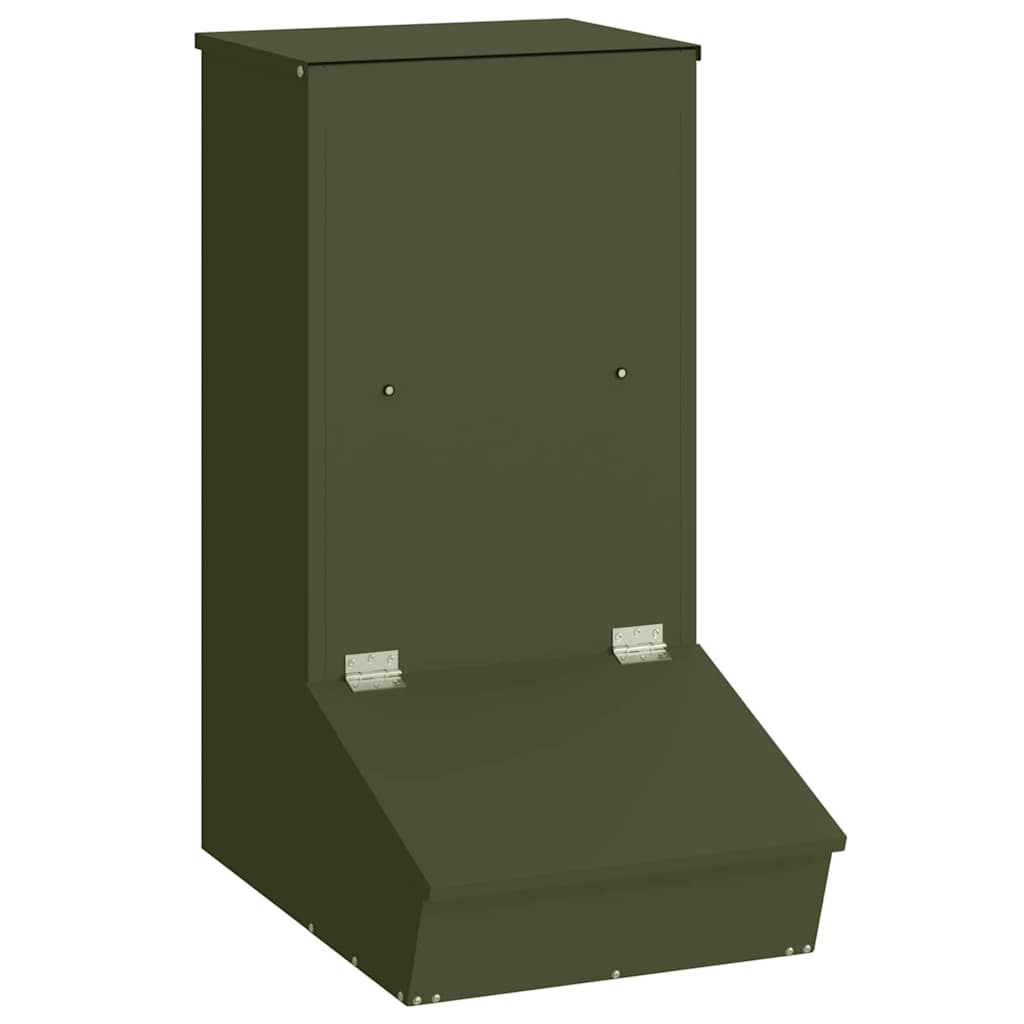 Vidaxx Schweinefutter olivgrün 55 x 38 x 76 cm kaltgewalzter Stahl
