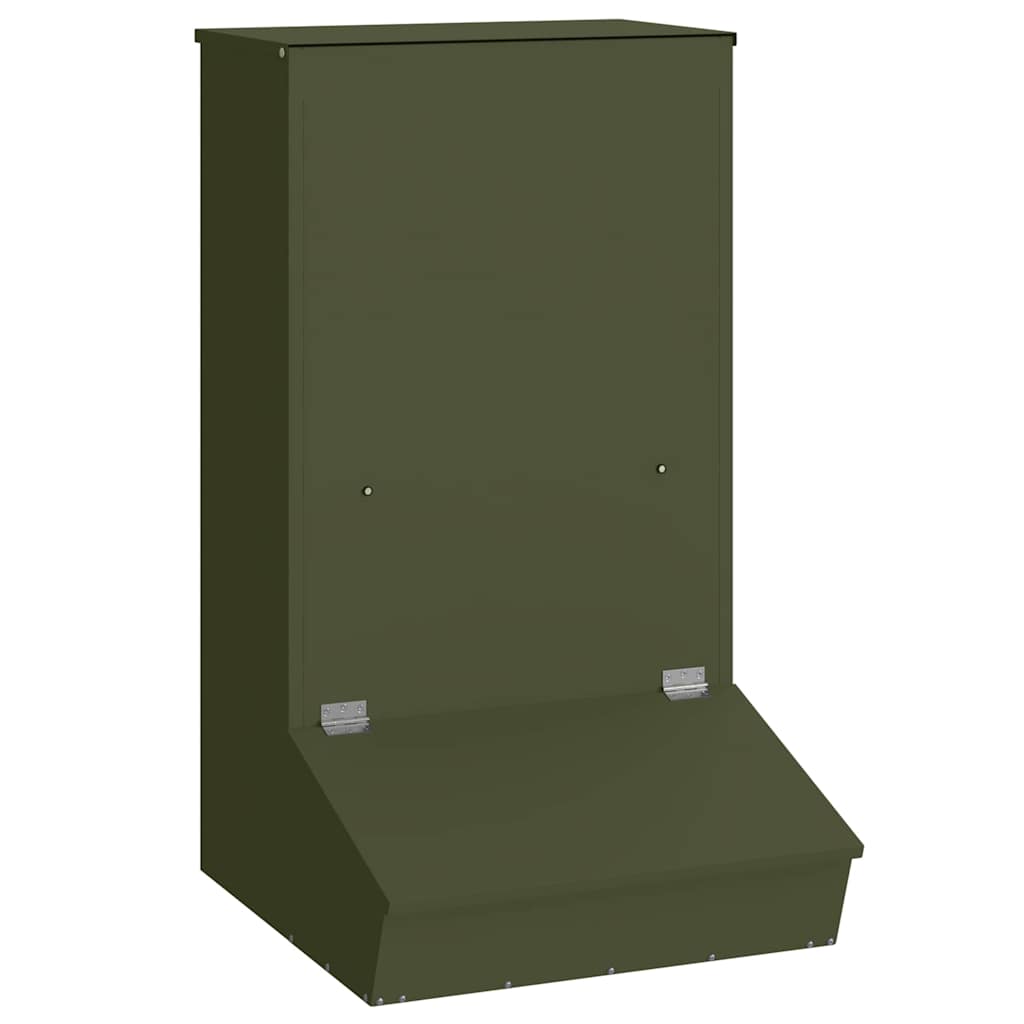 Vidaxx Schweinefutter olivgrün 55 x 51 x 91,5 cm kaltgewalzter Stahl