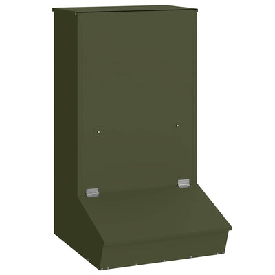 Vidaxx Schweinefutter olivgrün 55 x 51 x 91,5 cm kaltgewalzter Stahl