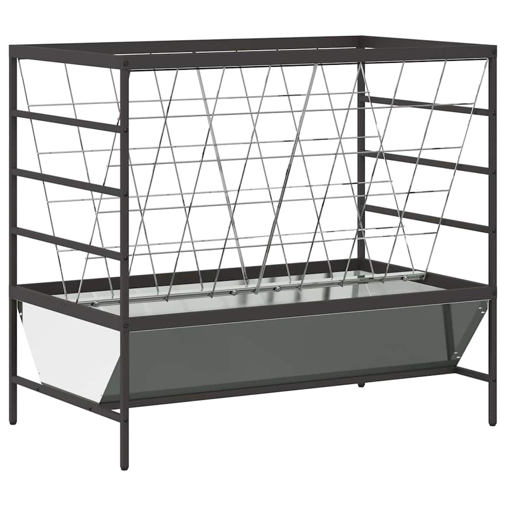 Vidaxl Viehfutter Silber 100 x 60 x 90 cm verzinkter Stahl