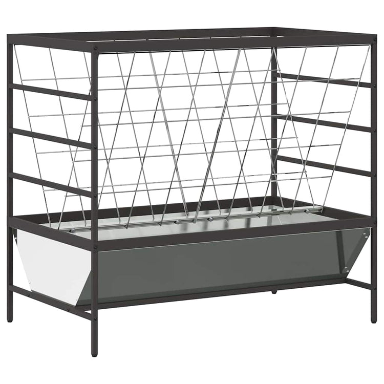 Vidaxl Viehfutter Silber 100 x 60 x 90 cm verzinkter Stahl