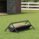 Vidaxxl Futtertrog für Nutztiere, schwarz, 111 x 76 x 38 cm, kaltgewalzter Stahl