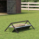 Vidaxxl Futtertrog für Nutztiere, silberfarben, 111 x 76 x 38 cm, verzinkter Stahl