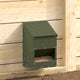 Vidaxx Hühnerfutterstation Olivgrün 21 x 16 x 33 cm kaltgewalzter Stahl