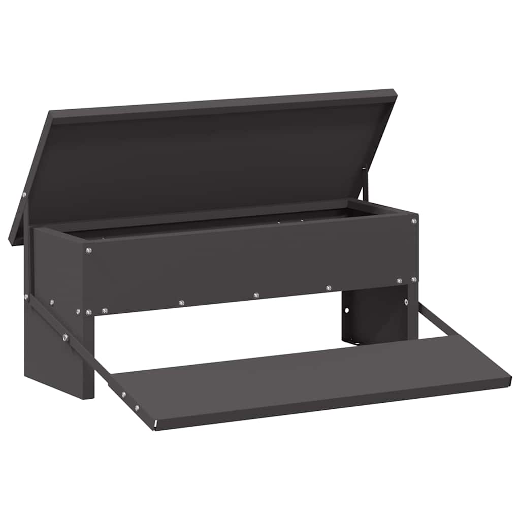 Vidaxl Hühnertretfutter schwarz 48,5 x 39,5 x 19 cm