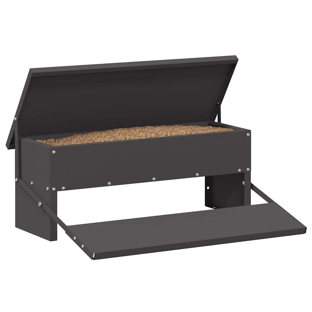 Vidaxl Hühnertretfutter schwarz 48,5 x 39,5 x 19 cm