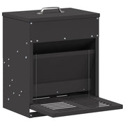 Vidaxxl Hühner-Tret-Futterspender, schwarz, 33 x 42 x 40 cm, kaltgewalzter Stahl - afbeelding 2