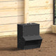 Vidaxx Hühnerfutterstation schwarz 20 x 25 x35 cm kaltgewalzter Stahl
