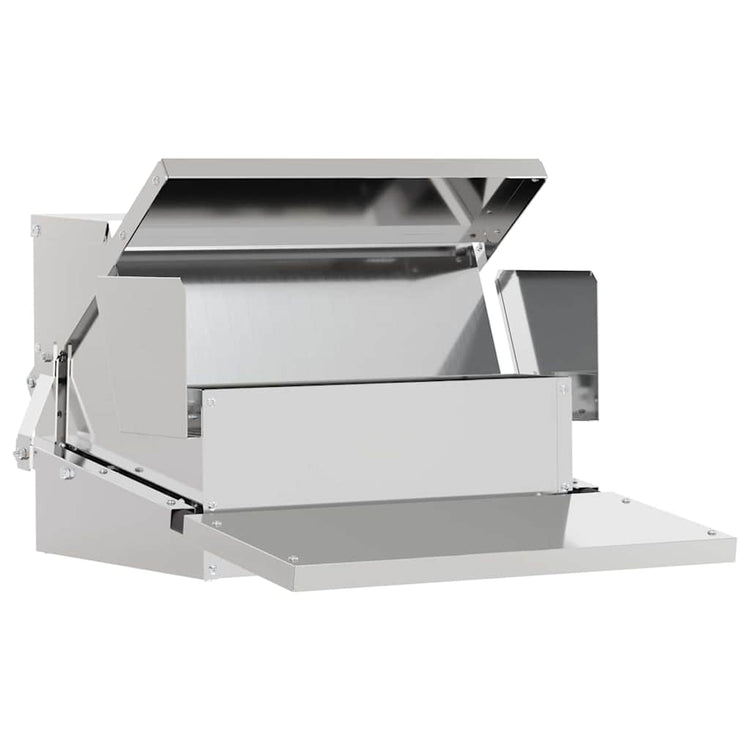 Vidaxl Hühnertretfutter silber 50 x 40 x 29 cm