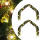 VidaXL Weihnachtskranz mit 600 LED 2 Stück grünes PVC