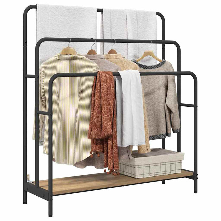 Vidaxx Kleiderständer Artisan Oak 90 x 30 x 100,5 cm aus handgefertigtem Holz