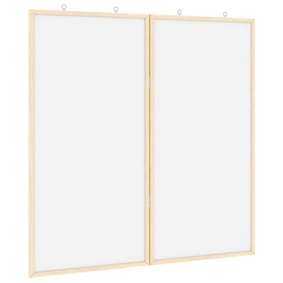 Vidaxx Pinnwand weiß 80 x 80 x 1,4 cm massives Kiefernholz