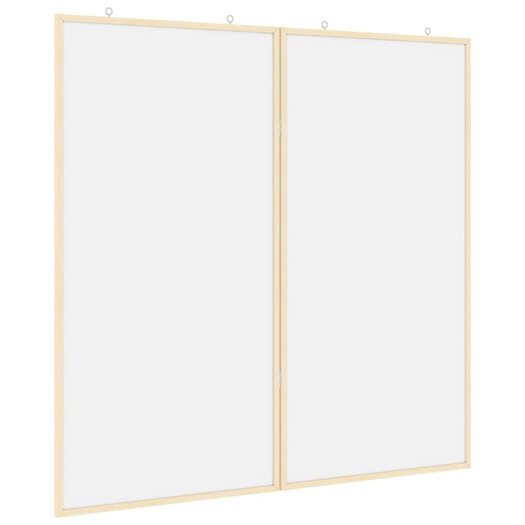 Vidaxx Pinnwand weiß 80 x 80 x 1,4 cm massives Kiefernholz