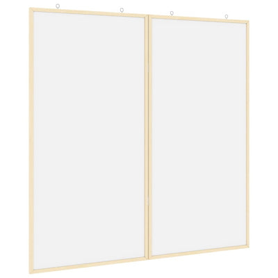 Vidaxx Pinnwand weiß 80 x 80 x 1,4 cm massives Kiefernholz