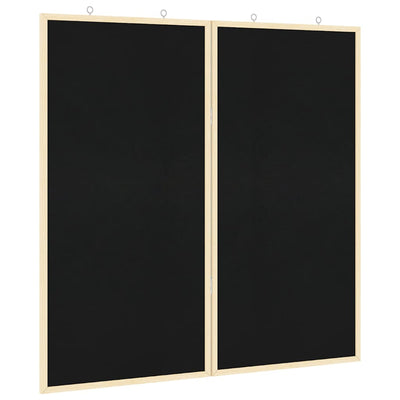 Vidaxx Pinnwand schwarz 80 x 80 x 1,4 cm massives Kiefernholz