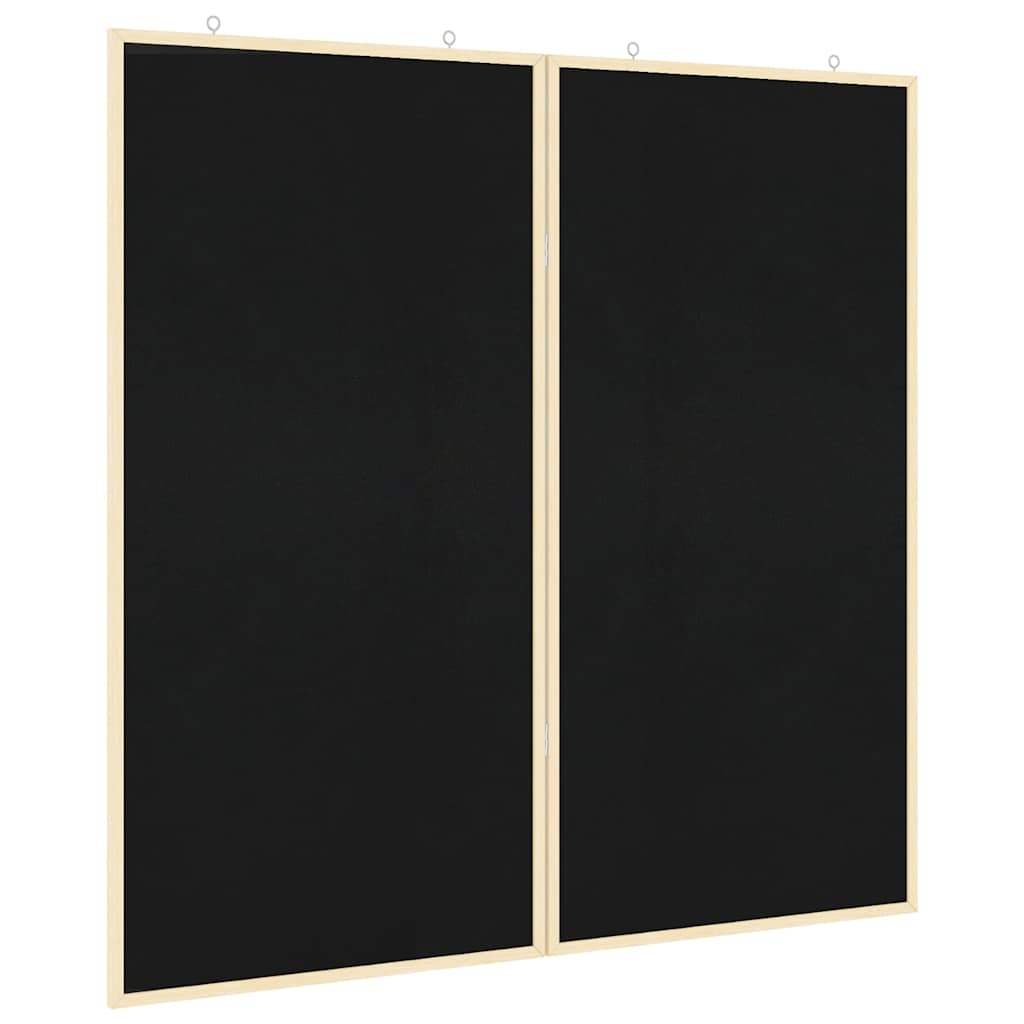 Vidaxx Pinnwand schwarz 80 x 80 x 1,4 cm massives Kiefernholz