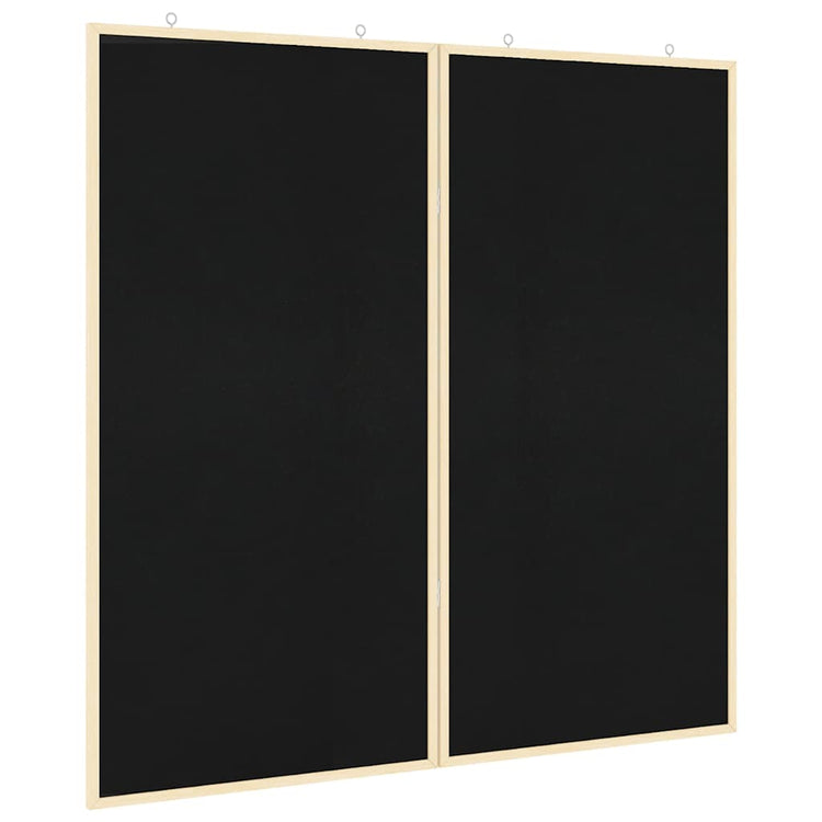 Vidaxx Pinnwand schwarz 80 x 80 x 1,4 cm massives Kiefernholz