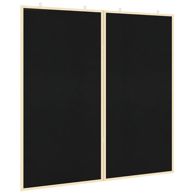 Vidaxx Pinnwand schwarz 80 x 80 x 1,4 cm massives Kiefernholz