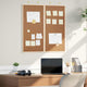 Vidaxx Pinnwand braun 80 x 80 x 1,4 cm massives Kiefernholz