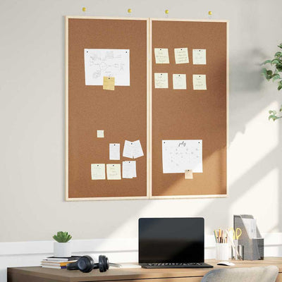 Vidaxx Pinnwand braun 80 x 80 x 1,4 cm massives Kiefernholz