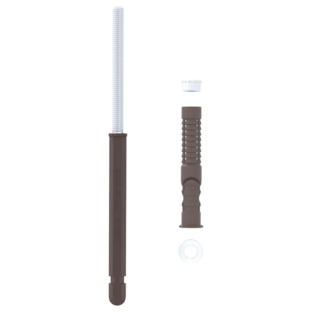 Vidaxx schwebende Regalhalterungen 12 Stück beige ø10 x 170 mm Stahl